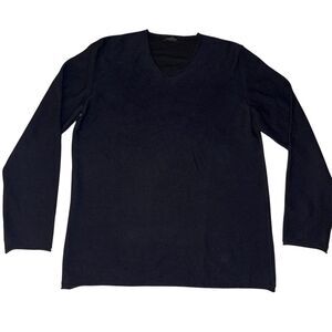 Phil Petter Men's V-Neck Wool Merino Sweater Black Size M Pullover‎ Casual